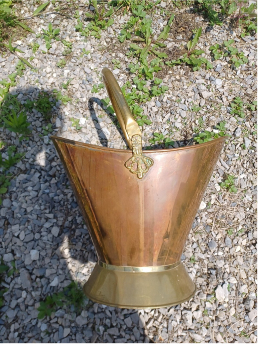 Vintage copper coal scuttle